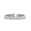 Load image into Gallery viewer, 2-row-round-tennis-diamond-bracelet-in-platinum-FDBRC9701-NL-WG