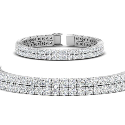 2-row-round-tennis-diamond-bracelet-in-rose-gold-FDBRC9701ANGLE1-NL-RG