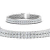 Load image into Gallery viewer, 2-row-round-tennis-diamond-bracelet-in-white-gold-FDBRC9701ANGLE1-NL-WG