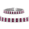 Load image into Gallery viewer, 2-row-round-tennis-diamond-bracelet-with-pink-sapphire-in-white-gold-FDBRC9701GSADRPIANGLE1-NL-WG