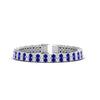 Load image into Gallery viewer, 2-row-round-tennis-diamond-bracelet-with-sapphire-in-white-gold-FDBRC9701GSABL-NL-WG
