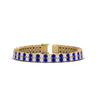 Load image into Gallery viewer, 2-row-round-tennis-diamond-bracelet-with-sapphire-in-yellow-gold-FDBRC9701GSABL-NL-YG