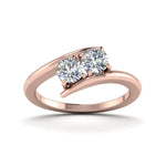 Load image into Gallery viewer, 2-stone-crossover-ring-in-14K-rose-gold-FD8019ROR-NL-RG