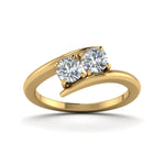 Load image into Gallery viewer, 2-stone-crossover-ring-in-14K-yellow-gold-FD8019ROR-NL-YG