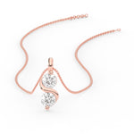 Load image into Gallery viewer, 2-stone-swirl-diamond-pendant-in-rose-gold-FDPD11481-NL-RG