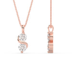 Load image into Gallery viewer, 2-stone-swirl-diamond-pendant-in-rose-gold-FDPD11481ANGLE2-NL-RG