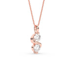 Load image into Gallery viewer, 2-stone-swirl-diamond-pendant-in-rose-gold-FDPD11481ANGLE4-NL-RG