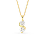 Load image into Gallery viewer, 2-stone-swirl-diamond-pendant-in-yellow-gold-FDPD11481ANGLE1-NL-YG