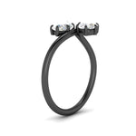 Load image into Gallery viewer, 2-stone-swirl-engagement-ring-in-black-gold-fd11559r-nl-bg