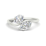 Load image into Gallery viewer, 2-stone-swirl-engagement-ring-in-white-gold-fd11559r-nl-wg1