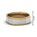 Load image into Gallery viewer, 2 Tone Gold Texture Square Band Ring