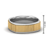 Load image into Gallery viewer, 2 Tone Gold Texture Square Band Ring