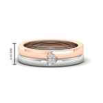 Load image into Gallery viewer, 2-tone-heart-promise-wedding-rings-in-rose-gold-FD11113B-NL-RG