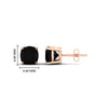 Load image into Gallery viewer, 2.00-carat-cushion-cut-black-diamond-basket-stud-earring-in-rose-gold-fdear10411cugblackangle2-2.00ct-inl-rg-hw.jpg