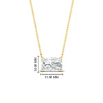 Load image into Gallery viewer, Horizontal Radiant Diamond Solitaire Pendant