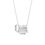Load image into Gallery viewer, Horizontal Radiant Diamond Solitaire Pendant