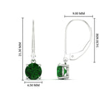 Load image into Gallery viewer, 2.00-ct-round-cut-emerald-leverback-dangle-earrings-in-white-gold-fdear11236rogemgrangle4-2.00ct-nl-wg-hw.jpg?v=1768373570