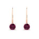 Load image into Gallery viewer, 2.00-ct-round-cut-pink-sapphire-leverback-dangle-earrings-in-rose-gold-fdear11236rogsadrpiangle2-2.00ct-nl-rg.jpg?v=1768373571