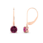 Load image into Gallery viewer, 2.00-ct-round-cut-pink-sapphire-leverback-dangle-earrings-in-rose-gold-fdear11236rogsadrpiangle4-2.00ct-nl-rg.jpg?v=1768373570