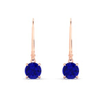 Load image into Gallery viewer, 2.00-ct-round-cut-sapphire-leverback-dangle-earrings-in-rose-gold-fdear11236rogsablangle2-2.00ct-nl-rg.jpg?v=1768373571