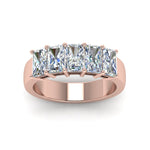 Load image into Gallery viewer, 2.5-ct.-diamond-radiant-5-stone-wedding-band-in-rose-gold-FD8008RABHAND-2.5CT-NL-RG.jpg