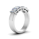 Load image into Gallery viewer, 2.5-ct.-diamond-radiant-5-stone-wedding-band-in-white-gold-FD8008RABHAND-2.5CT-NL-WG.jpg