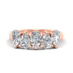 Load image into Gallery viewer, 2.50-carat-5-Stone-Pear-Diamond-Anniversary-Ring-in-rose-gold-fdwb8008pesleep-2.50ct-nl-rg.jpg