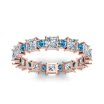 Load image into Gallery viewer, 2.50-carat-art-deco-diamond-eternity-wedding-band-with-blue-topaz-in-rose-gold-FDEWB123628PR(3.00MM)GICBLTO-NL-RG.jpg