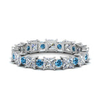 Load image into Gallery viewer, 2.50-carat-art-deco-diamond-eternity-wedding-band-with-blue-topaz-in-white-gold-FDEWB123628PR(3.00MM)GICBLTO-NL-WG.jpg