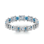 Load image into Gallery viewer, 2.50-carat-art-deco-diamond-eternity-wedding-band-with-blue-topaz-in-white-gold-FDEWB123628PR(3.00MM)GICBLTO-NL-WG.jpg