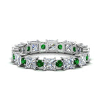 Load image into Gallery viewer, 2.50-carat-art-deco-diamond-eternity-wedding-band-with-emerald-in-white-gold-FDEWB123628PR(3.00MM)GEMGR-NL-WG.jpg