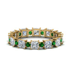 Load image into Gallery viewer, 2.50-carat-art-deco-diamond-eternity-wedding-band-with-emerald-in-yellow-gold-FDEWB123628PR(3.00MM)GEMGR-NL-YG.jpg