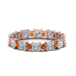 Load image into Gallery viewer, 2.50-carat-art-deco-diamond-eternity-wedding-band-with-orange-sapphire-in-rose-gold-FDEWB123628PR(3.00MM)GSAOR-NL-RG.jpg