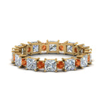 Load image into Gallery viewer, 2.50-carat-art-deco-diamond-eternity-wedding-band-with-orange-sapphire-in-yellow-gold-FDEWB123628PR(3.00MM)GSAOR-NL-YG.jpg