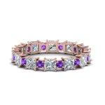 Load image into Gallery viewer, 2.50-carat-art-deco-diamond-eternity-wedding-band-with-purple-topaz-in-rose-gold-FDEWB123628PR(3.00MM)GVITO-NL-RG.jpg