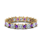 Load image into Gallery viewer, 2.50-carat-art-deco-diamond-eternity-wedding-band-with-purple-topaz-in-yellow-gold-FDEWB123628PR(3.00MM)GVITO-NL-YG.jpg