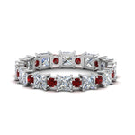 Load image into Gallery viewer, 2.50-carat-art-deco-diamond-eternity-wedding-band-with-ruby-in-white-gold-FDEWB123628PR(3.00MM)GRUDR-NL-WG.jpg