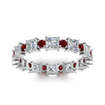 Load image into Gallery viewer, 2.50-carat-art-deco-diamond-eternity-wedding-band-with-ruby-in-white-gold-FDEWB123628PR(3.00MM)GRUDR-NL-WG.jpg