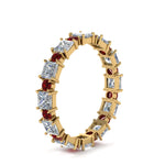 Load image into Gallery viewer, 2.50-carat-art-deco-diamond-eternity-wedding-band-with-ruby-in-yellow-gold-FDEWB123628PR(3.00MM)GRUDR-NL-YG.jpg