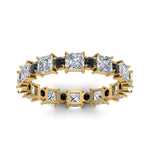 Load image into Gallery viewer, 2.50-carat-art-deco-eternity-wedding-band-with-black-diamond-in-yellow-gold-FDEWB123628PR(3.00MM)GBLACK-NL-YG.jpg