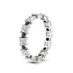 Load image into Gallery viewer, 2.50-carat-art-deco-princess-diamond-eternity-band-with-black-diamond-in-white-gold-fdewb10256prgblackangle2-3.00mm-nl-wg