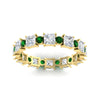Load image into Gallery viewer, 2.50-carat-art-deco-princess-diamond-eternity-band-with-emerald-in-yellow-gold-fdewb10256prgemgrangle5-3.00mm-nl-yg