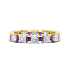 Load image into Gallery viewer, 2.50-carat-art-deco-princess-diamond-eternity-band-with-purple-amethyst-in-yellow-gold-fdewb10256prgvitosleep-3.00mm-nl-yg