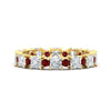Load image into Gallery viewer, 2.50-carat-art-deco-princess-diamond-eternity-band-with-ruby-in-yellow-gold-fdewb10256prgrudrsleep-3.00mm-nl-yg