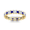 Load image into Gallery viewer, 2.50-carat-art-deco-princess-diamond-eternity-band-with-sapphire-in-yellow-gold-fdewb10256prgsablangle5-3.00mm-nl-yg