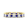 Load image into Gallery viewer, 2.50-carat-art-deco-princess-diamond-eternity-band-with-sapphire-in-yellow-gold-fdewb10256prgsablsleep-3.00mm-nl-yg
