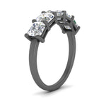 Load image into Gallery viewer, 2.50-carat-basket-five-asscher-cut-wedding-ring-in-black-gold-FD10118B-0.50-ANGLE3-NL-BG