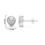 Load image into Gallery viewer, Half Carat Diamond Pear Drop Stud Bezel Earring