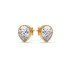 Load image into Gallery viewer, Half Carat Diamond Pear Drop Stud Bezel Earring