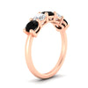 Load image into Gallery viewer, 2.50-carat-five-stone-diamond-and-black-diamond-wedding-ring-in-rose-gold-FDENS141ROBGBLACKANGLE3-2.50CT-NL-RG